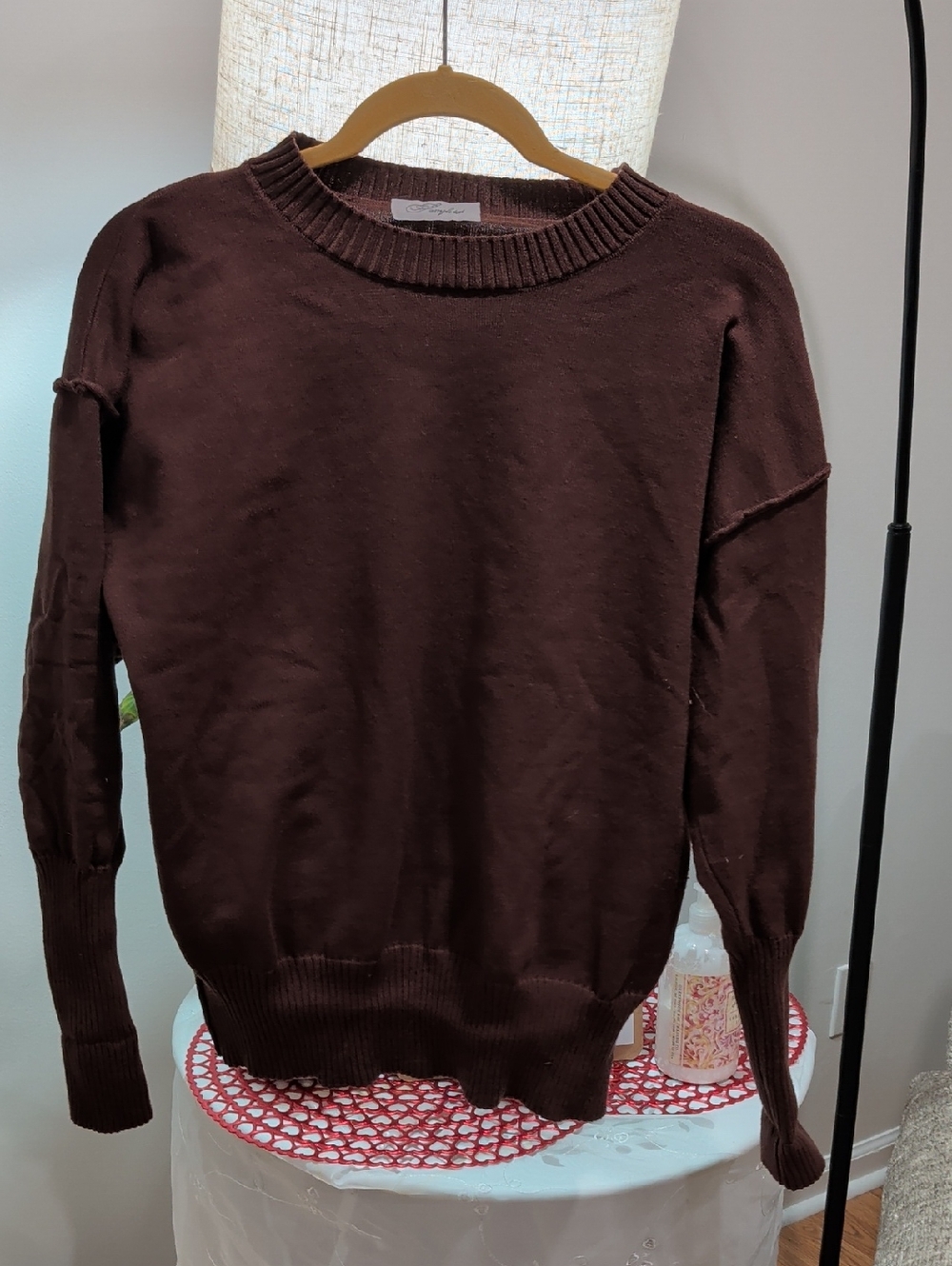Women's Crewneck Sweater - Brown
